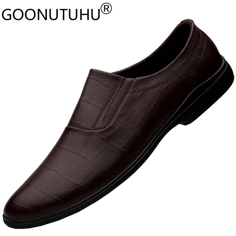 2022 New Style Fashion Men's Shoes Casual Genuine Leather Loafers Male Luxury High Quality Derby Shoe Man Driving For Men | Обувь