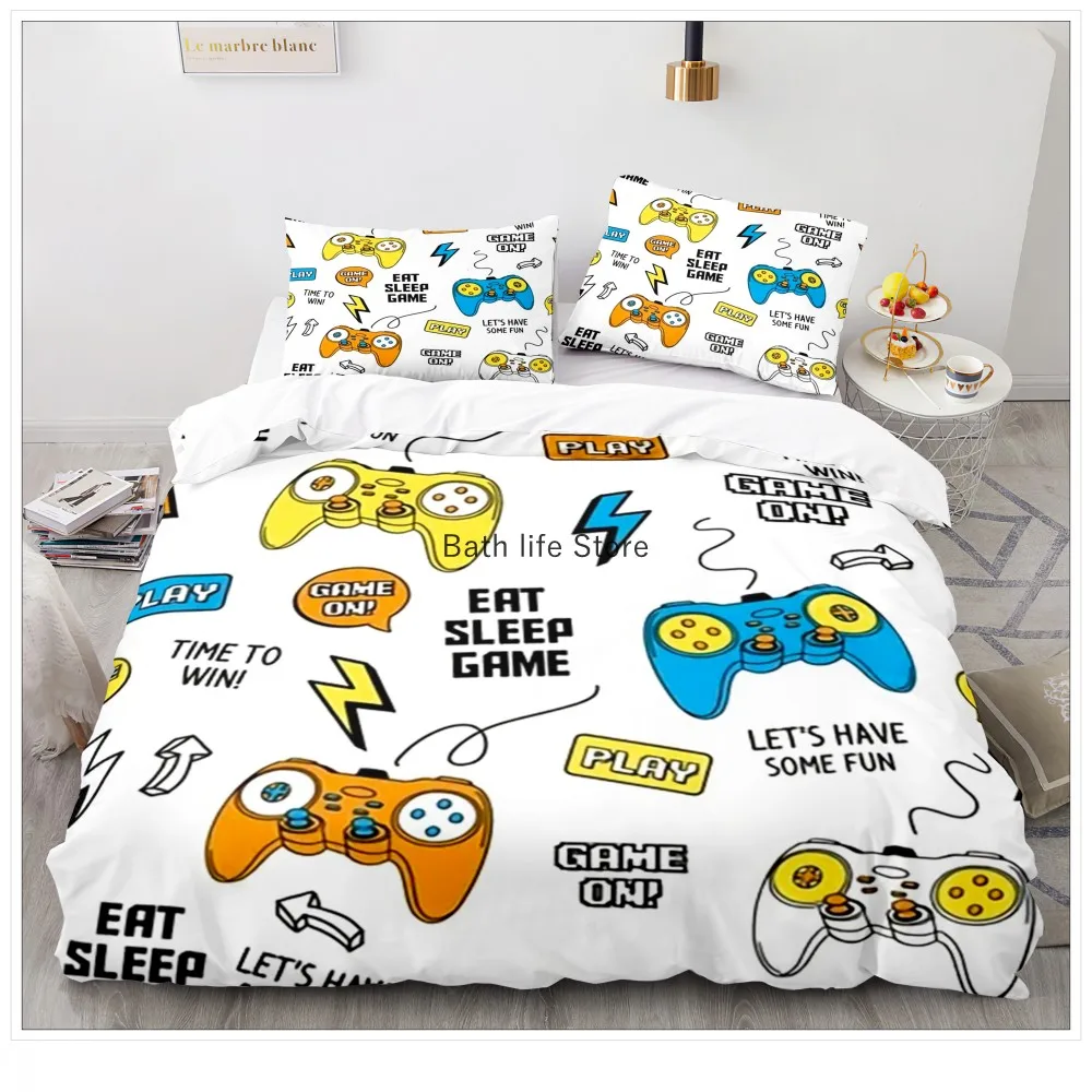 Playstation Console Buttons PS4 Duvet Cover Gaming Bedding Set Pillowcase 2/3pcs 