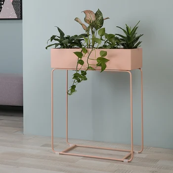 

Modern Minimalist Nordic Floor-standing Single Double-layer Flower Stand Home Living Room Balcony Metal Iron Plant Stand