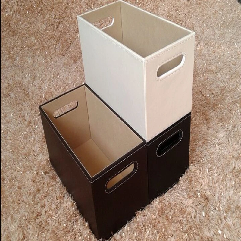 

High-grade leather dig-hole CD storage box CD case CD rack CD basket leather finishing supplies