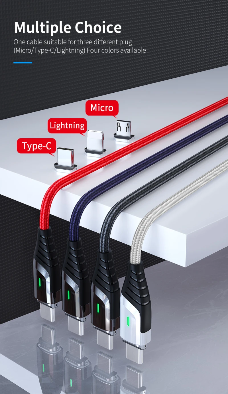 

Essager Magnetic Charger Micro USB Cable for IPhone Samsung Fast Charging Wire Cord USB Type C Type-C Magnet Mobile