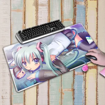 

Hatsune Miku blue Big Gaming Mouse Pad Locking Edge Desk Keyboard Mouse Mat Large Game Mousepad Gamer for CSGO Dota 2
