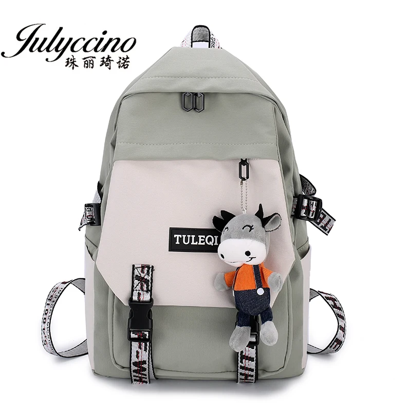 Backpack Nylon Cute Schoolbag Teenage Girl Waterproof Women NO JULYCCINO for Laptop Female