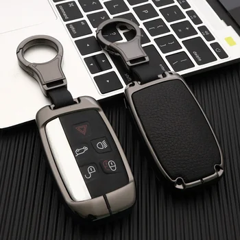 

Galvanzed Alloy&Leather Car Key Case For Land Rover LR2 4 RANGE ROVER SPORT Freelander2 DISCOVERY4 Evoque for Jaguar XE XJ XJLXF