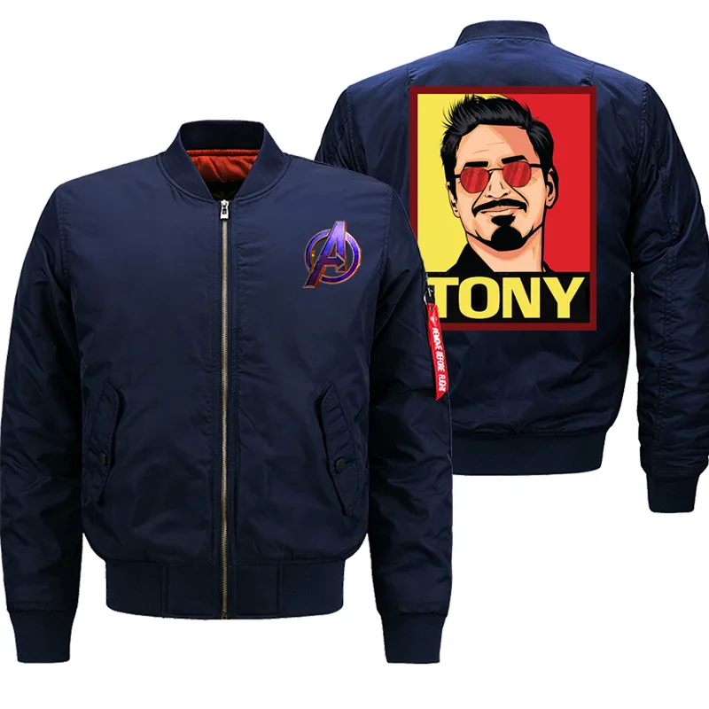 Железный человек, Tony Stark, куртка-бомбер для мужчин, 2019, Осень-зима, толстая, на молнии, теплое пальто, парка, мотоциклетные, хип-хоп