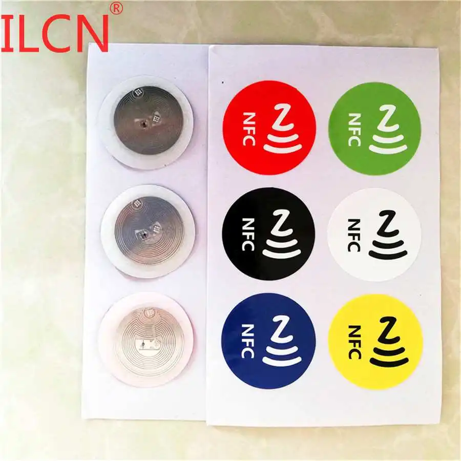 1pcs Random Color 13,56 МГц NFC универсальная бирка наклейка Ntag213 NTAG203 клейкая этикетка NXP Поддержка Android NFC телефон 6 цветов Быстрая(набор - Цвет: 1pcs Random Color