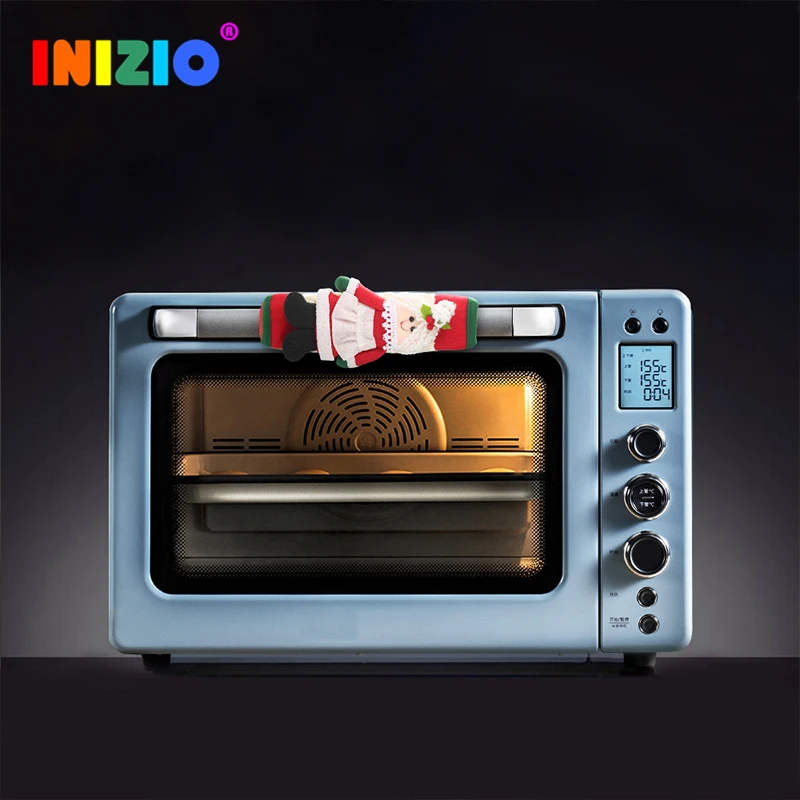 

New Year 2020 Christmas Decorations For Home Microwave Oven Handle Cover Santa Kitchen Accessories Home Appliance Decoration