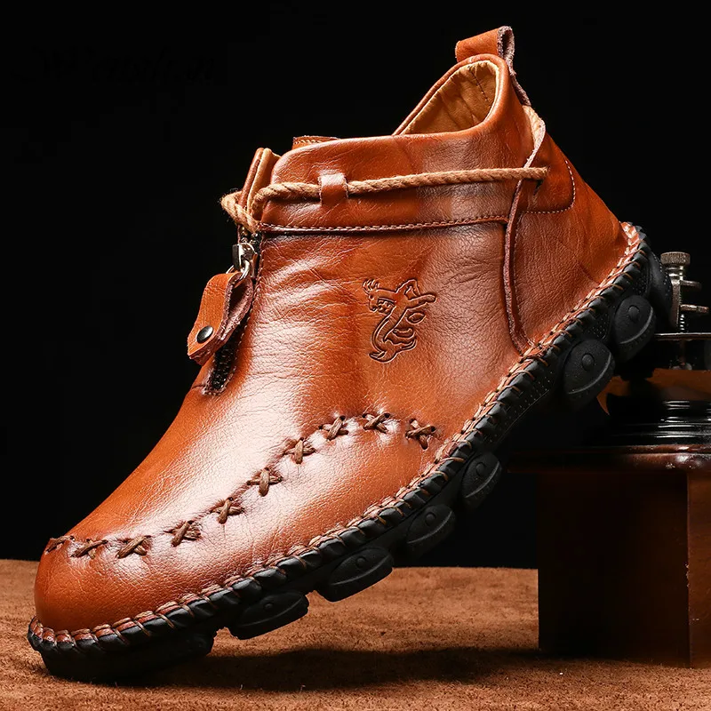 Genuine Leather Casual Shoes Men Sneakers Cow Male Winter Sneaker Comfortable Soft Footwear Zapatos De Hombre 2020 |