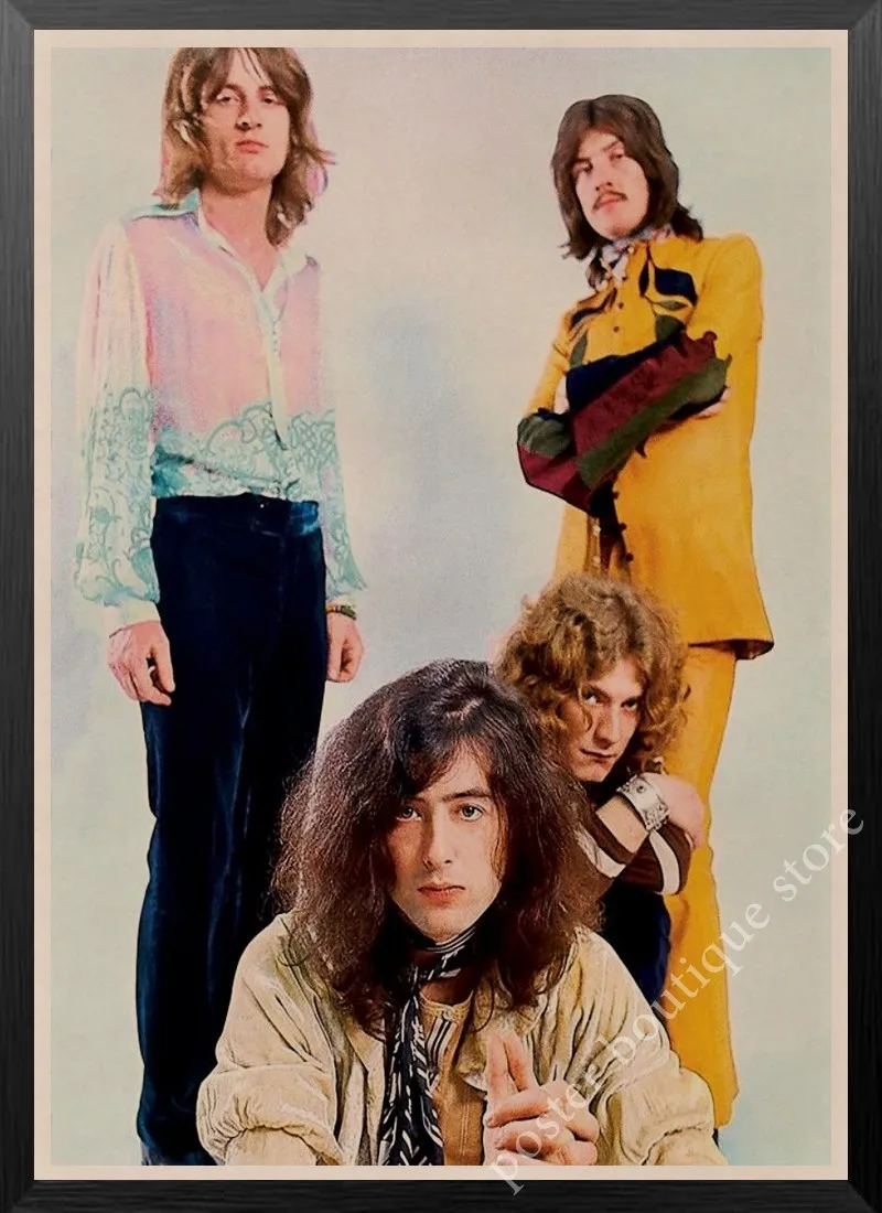 Светодиодный плакат Zeppelin Rock Music, Jimmy Page, rober Plant, винтажный домашний декор, настенные наклейки, 9 процентов/5 - Цвет: 22