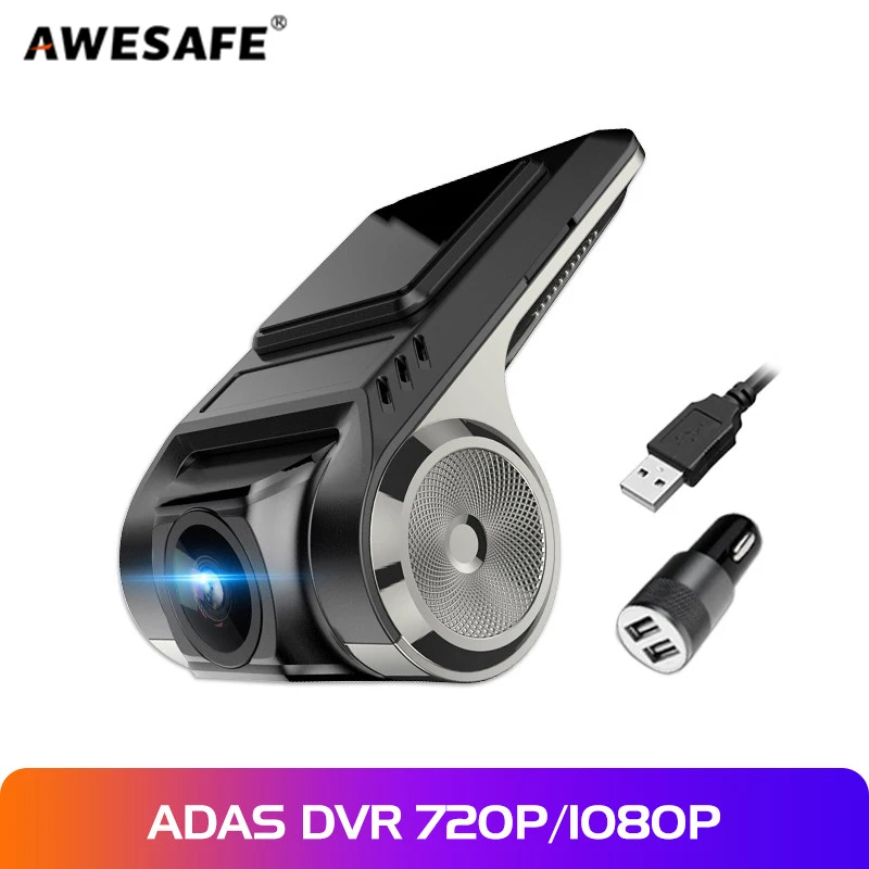 Car DVR S600 S500 ADAS Dashcam Full HD Dash Cam Night Vision Camera 1080P USB Auto for Junsun AWESAFE Radio | Автомобили и