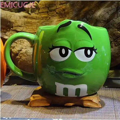 Чашка блюдце воды чаша чая Oatmea инструмент воды милый M& M MM бобы кофе молоко Cupcup керамический Цвет Глазурь фруктовый сок чай