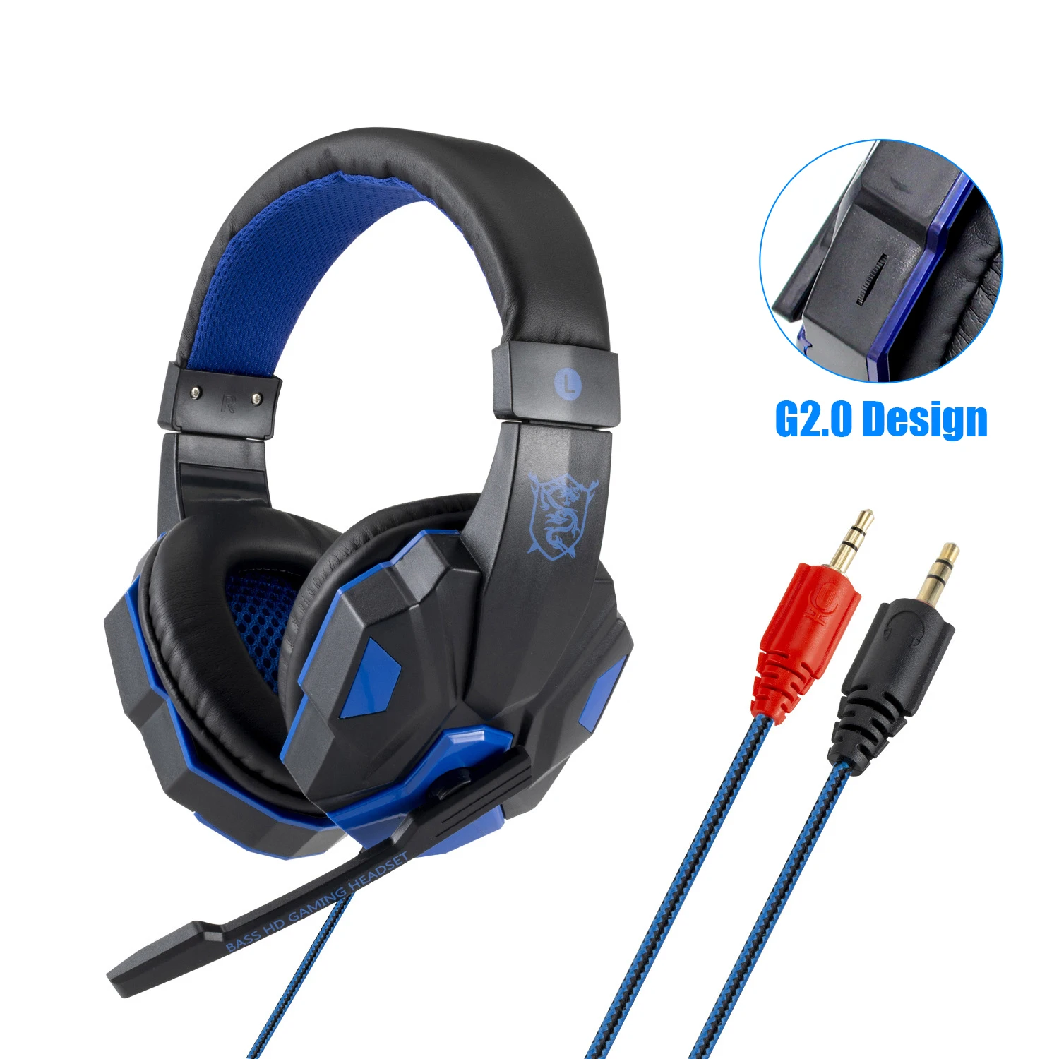 Comprar Auriculares con cable para jugar con luz Led profesional, cascos  con micrófono para Ps4, Ps5, Xbox, ordenador, estéreo, Juegos de Pc,  regalos