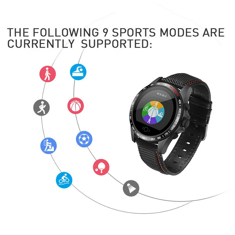 Smart Watch Sports Fitness Heart Rate Blood Pressure Calories Tracking Wristband FKU66