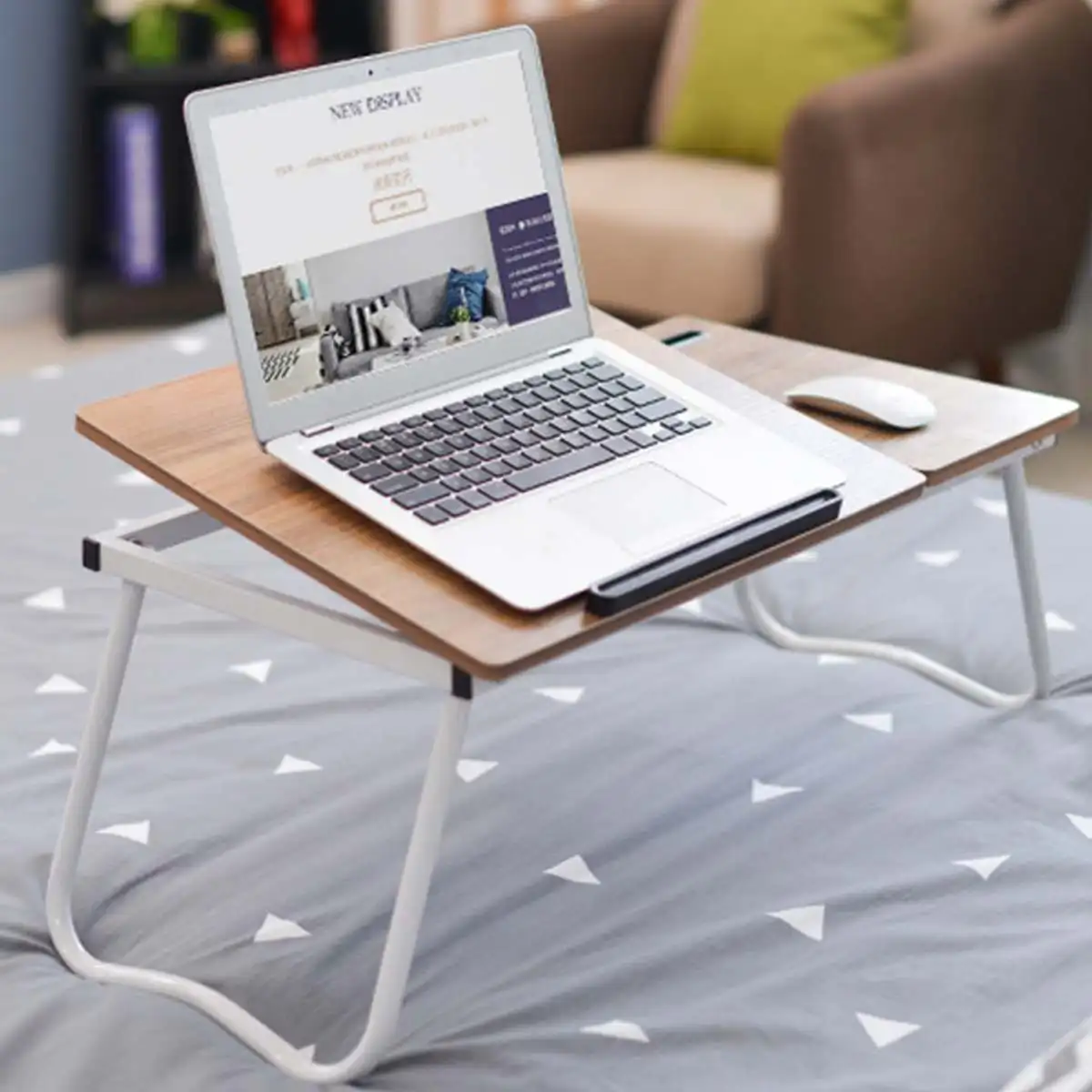 

Laptop Desk Computer Table Adjustable Angle Folding Laptop Notebook Stand Tray Table Desk Foldable with Slot For Bed Sofa