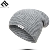 Evrfelan, стиль, вязаные шапочки, толстые теплые зимние шапочки, шапка для женщин и мужчин, шапка с буквами, унисекс, зимняя шапка, Sking cap gorras