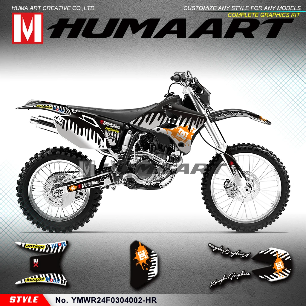 HUMAART полный Графика наклейка Мотокросс комплект для замка гоночный деко WR250F WR450F