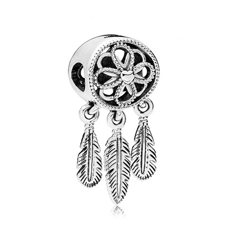 Оригинальные 925 Серебряные Подвески Бусины Подходят для Pandora Подвески браслет ожерелье для женщин Изготовление ювелирных изделий Аксессуары L011 - Окраска металла: C004