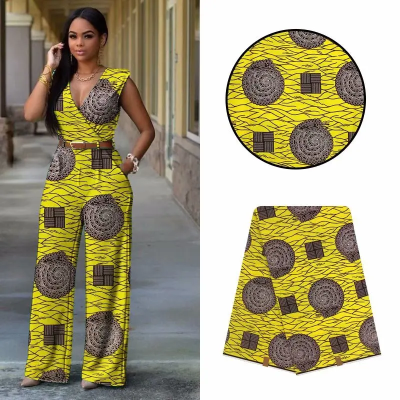 Модная африканская восковая ткань с настоящей печатью,, 6 ярдов/партия, лучшее качество для женщин YB3