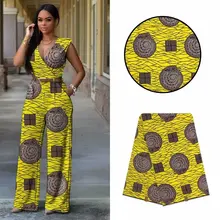 Модная африканская восковая ткань с настоящей печатью,, 6 ярдов/партия, лучшее качество для женщин YB3