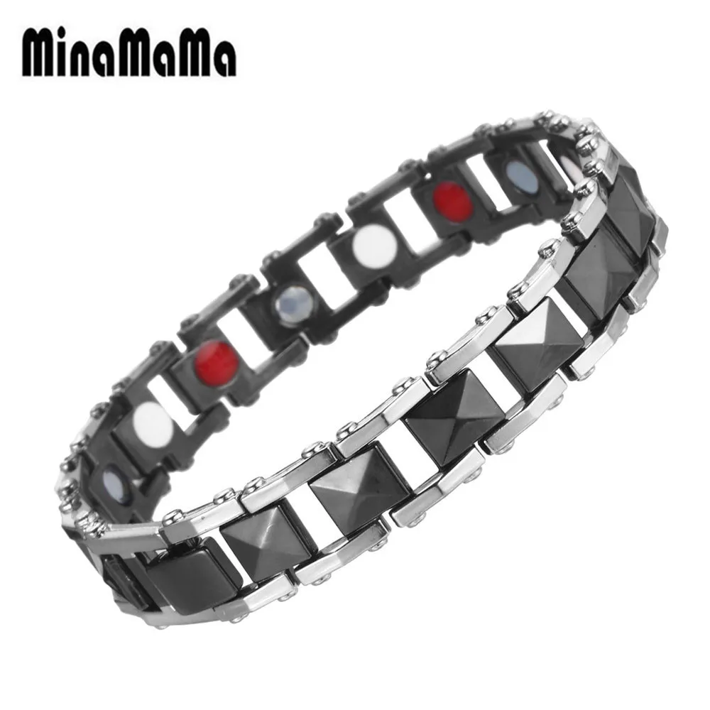 Fashion energy magnetic bracelet for men copper chain link bracelet health germanium Negative Ion Far Infrared bracelet jewelry