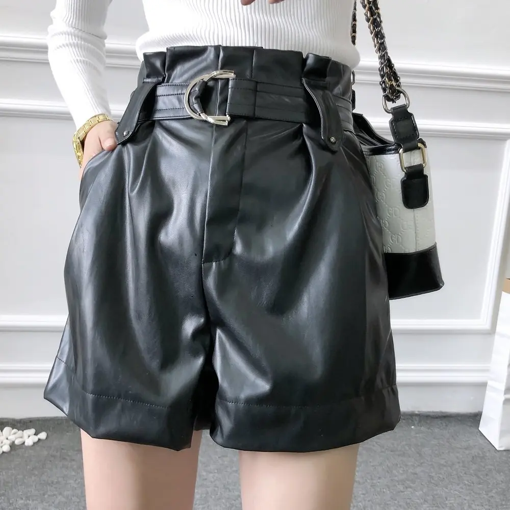 vintage leather shorts