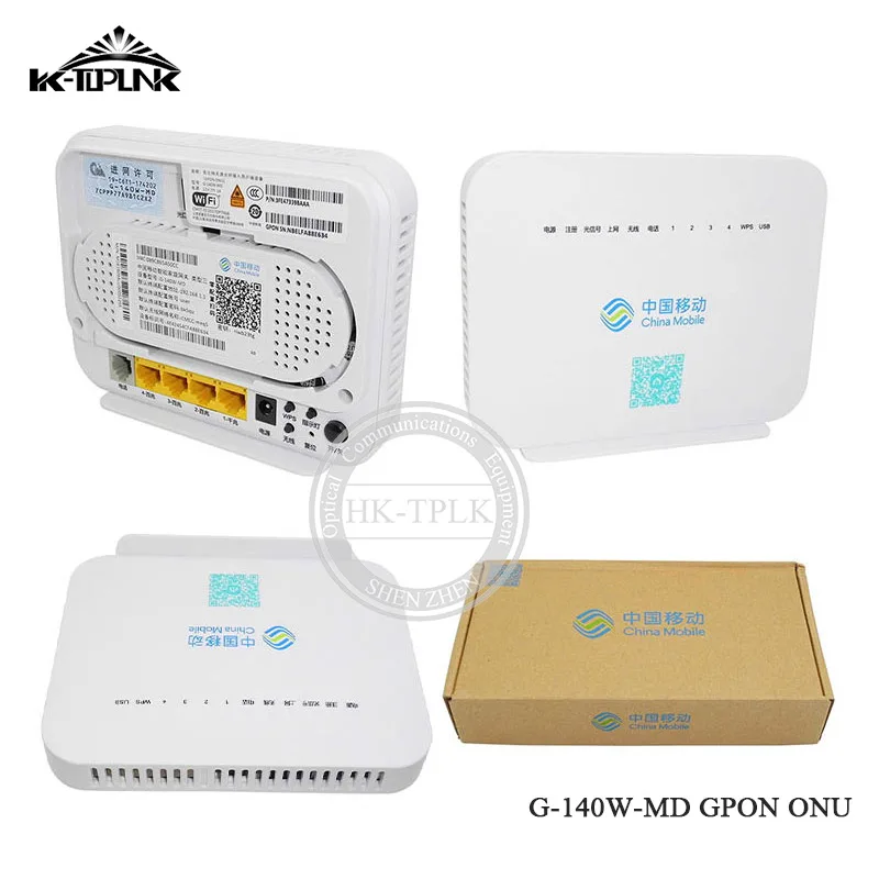 5 шт. G-140W-MD GPON ONU ONT 1GE + 3FE 1Tel Wifi USB оптическое сетевое терминальное FTTH английской