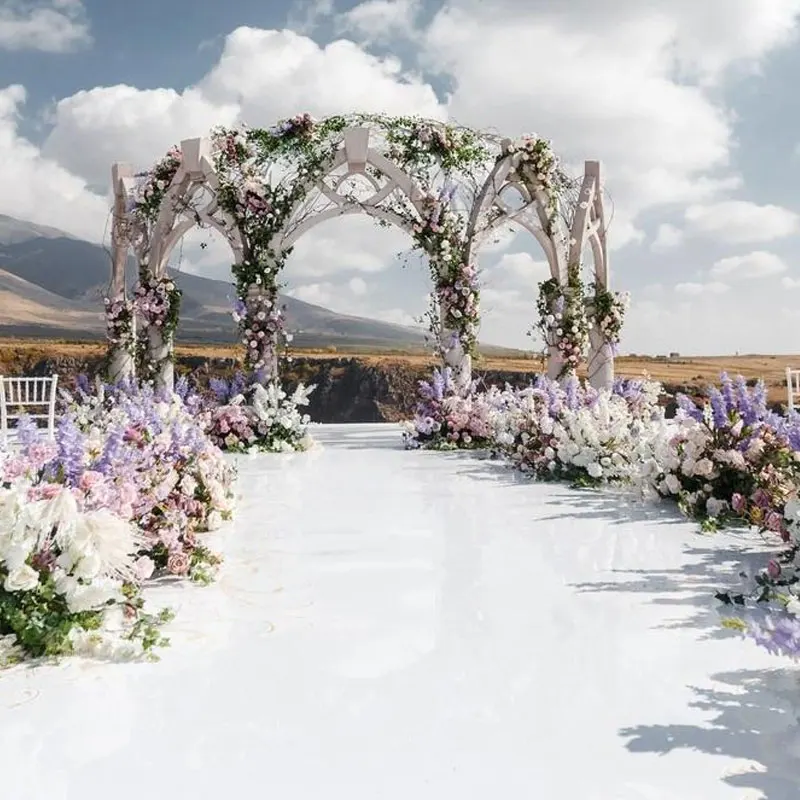 Custom White Carpet for Wedding Aisle Runner, Indoor and Outdoor, Party Decoration, Thickness:1mm, 3M, 5m, 10m