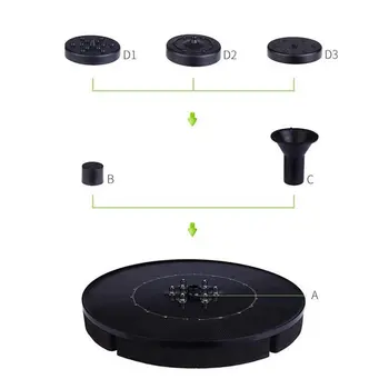 

Solar fountain solar water pump floating outdoor pool water floating fountain power storage with LED light fountain