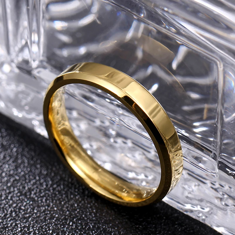 4mm 6mm 8mm Polish Silver Color Titanium Ring For Men and Women Couple Ring finger rings fashion rings fashion ring couple rings metal rings titanium steel rings