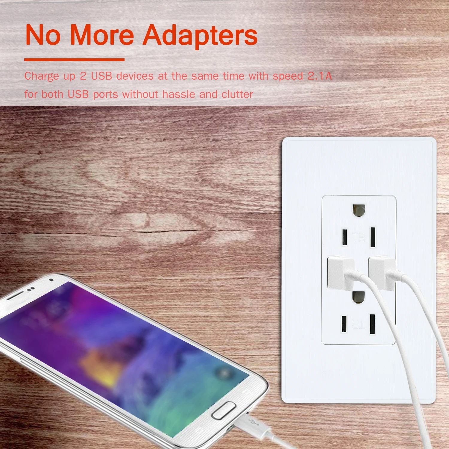 Высокое качество USB настенная розетка США штекер двойной порт зарядное