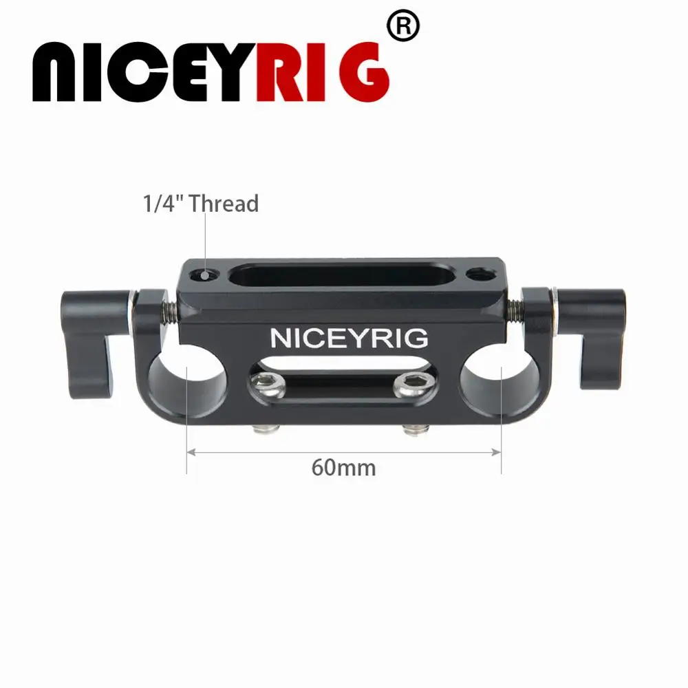 Niceyrig Universale 15Mm Nato A Doppio Stelo Morsetto Nato Guida Con 1/4 "-20 Viti Per Follower Di Messa A Fuoco Mantice