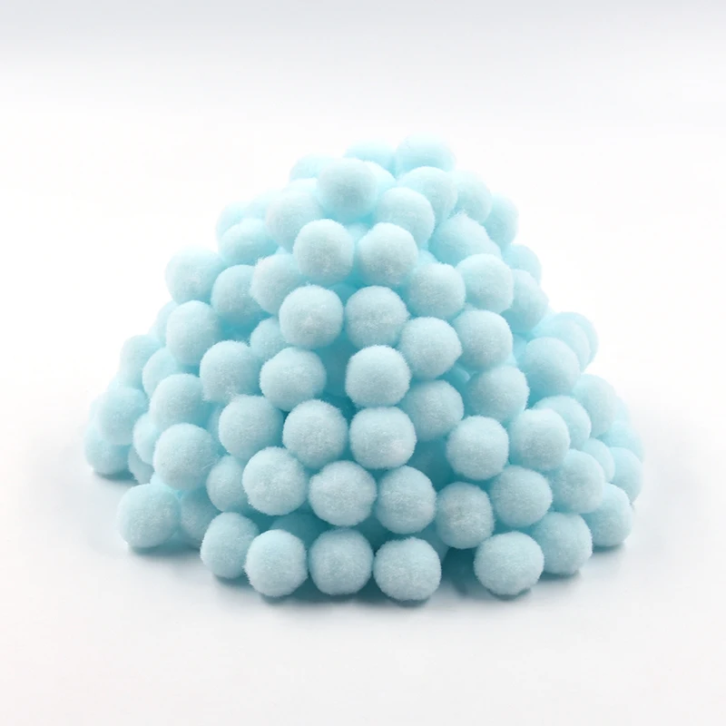 25light blue Размер 15 мм 750 шт. красочными помпонами DIY куклы одежда ручной работы Материал мягкие пушистые Pom Poms мяч для детские игрушки «сделай сам» Аксессуары - Цвет: 25light blue