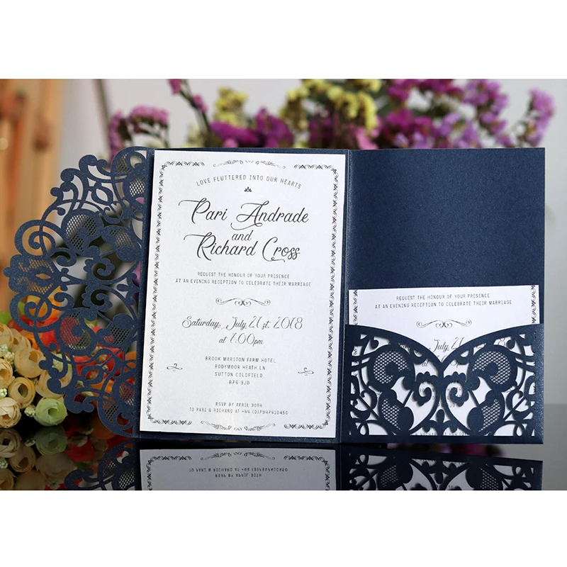 cartões de convite de casamento dos pces personalizam com rsvp aniversário mariage baptismo bar mitzvah