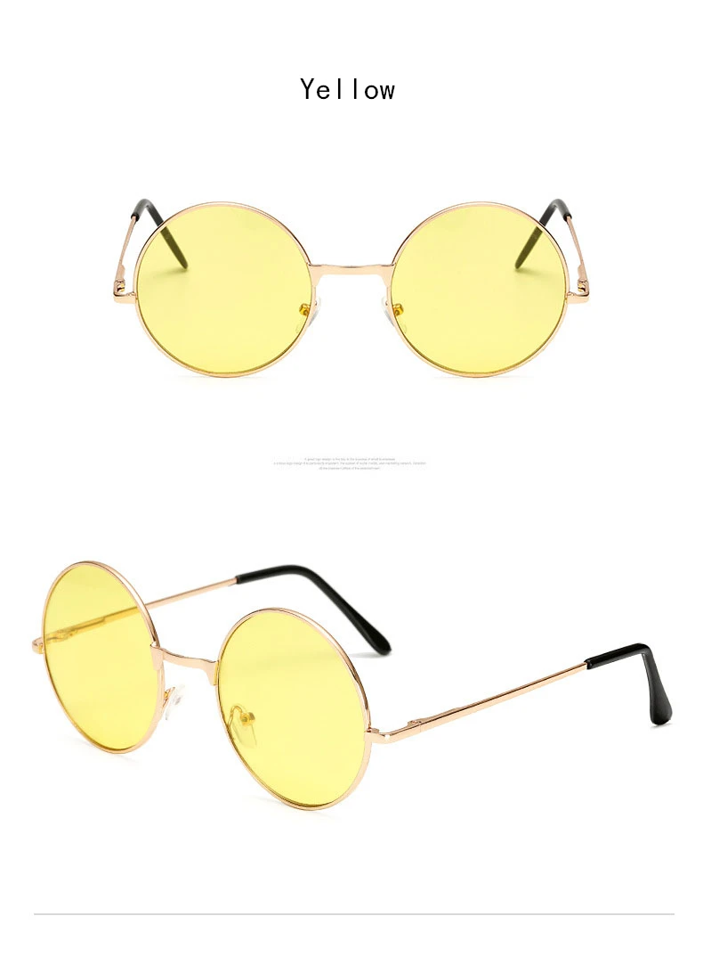 KUJUNY, женские круглые солнцезащитные очки, металлическая оправа, солнцезащитные очки, модные, для принца, зеркальные очки, Джон Леннон, классические ретро солнцезащитные очки