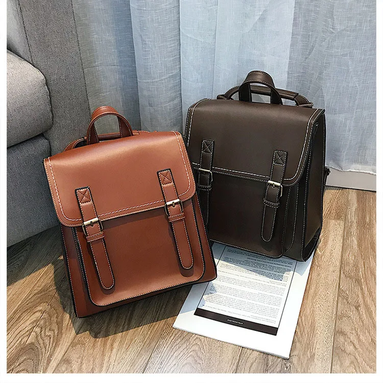 2019 New Luxury Designer Backpacks Women High Quality Yellow Square Backpack Leather Fashion Brand School bag for Teenager Girls (10)