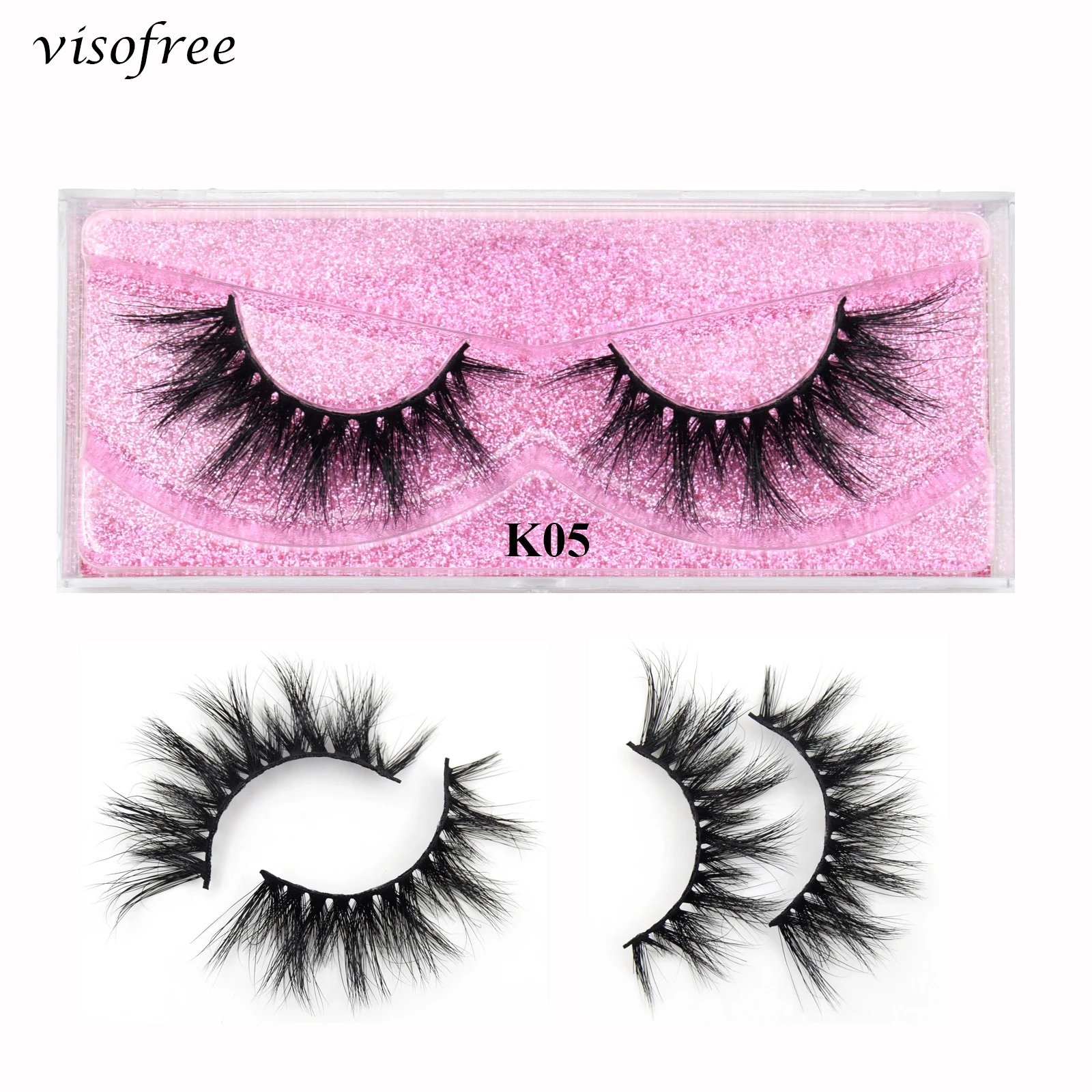 

Visofree Eyelashes Mink Lashes Cruelty Free Reusable Dramatic 3D Mink Lashes Makeup Eyelash Extension False Eyelashes Cilios K05