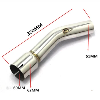 

Motorcycle Exhaust Muffler Tip Escape Middle Link Connect Pipe for Yamaha