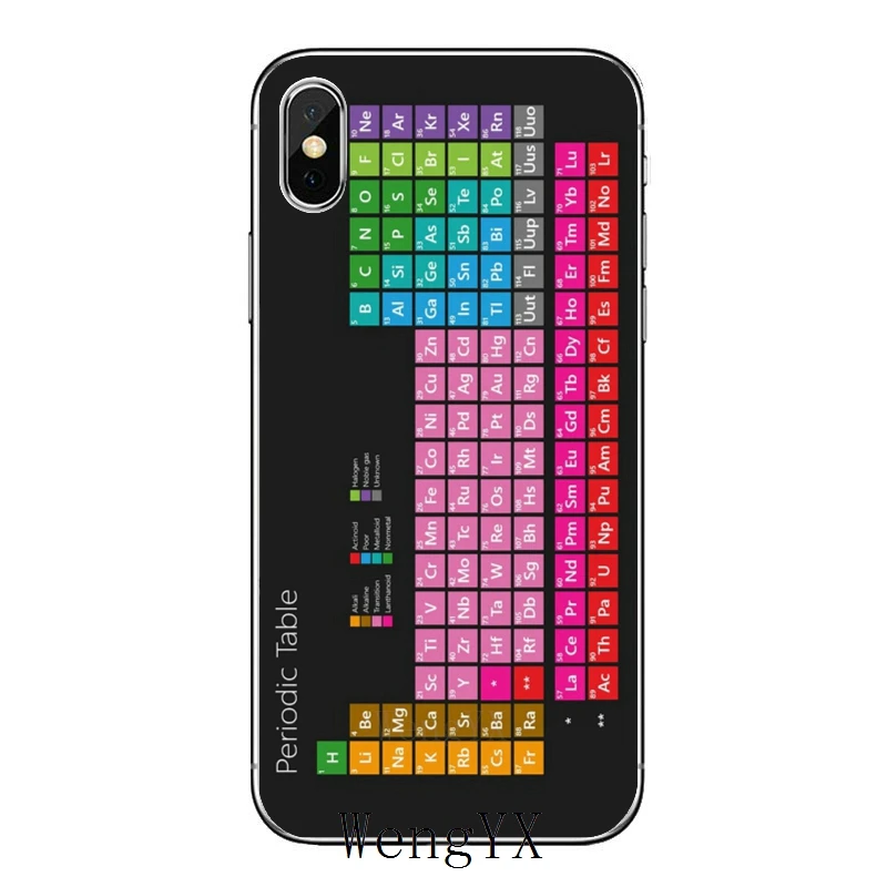 Periodic Table Elements Chemistry Silicone Phone Case For Iphone X Xr Xs 11 Pro Max 8 7 6 6s Plus 5 5s Se 4s 4 Ipod Touch 5 6 Phone Case Covers Aliexpress