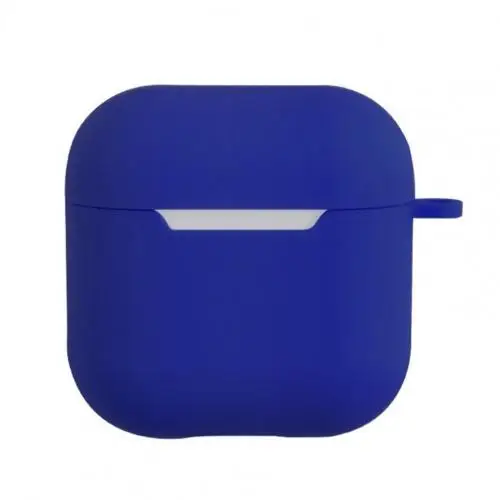 Suitable For Airpods Pro 4 Air Pods Bluetooth Wireless Earphone Shell Silicone Protective Case Cover Charging Box Bags Skin Dark Blue