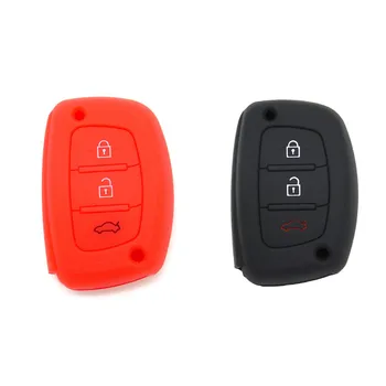 

3 Button Car Remote Control Silicone Protective Sleeve Case for Beijing-hyundai ix35 Remote Control Cover Wear Resistant