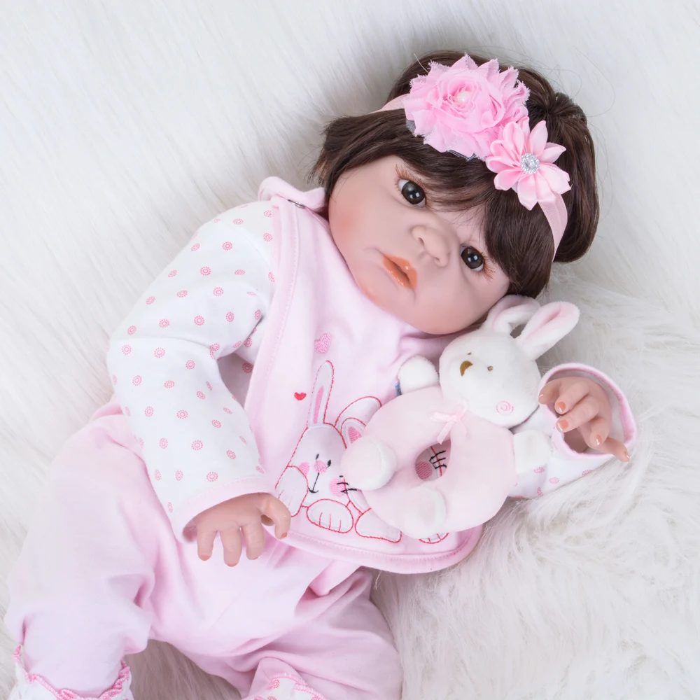 2" 55 см мягкий полностью силиконовый виниловый реалистичный Bebe Baby Doll горячая Распродажа куклы Reborn Baby игрушка реалистичный ребенок подарок на день рождения