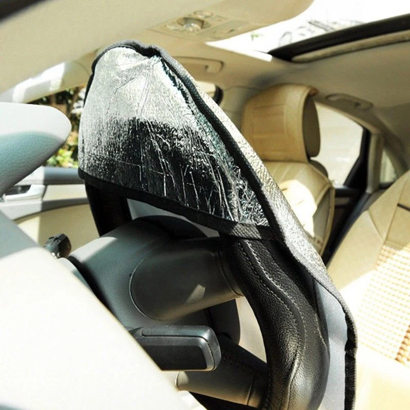 Новая алюминиевая пленка анти-тепло рулевого колеса автомобиля Солнцезащитная крышка двойной толстой фольги отражающий Солнечный свет