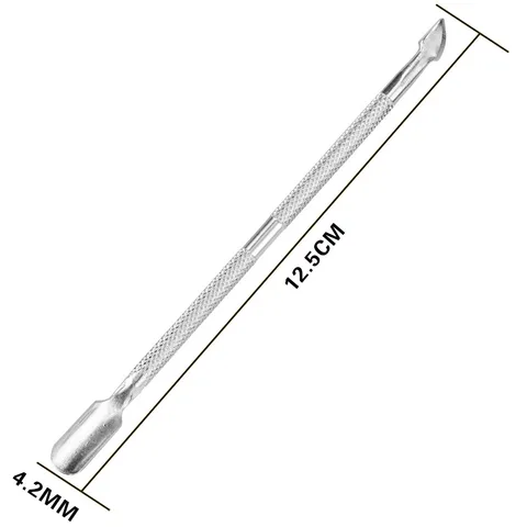 Design Double Head Stainless Steel Cuticle Nail Pusher Manicure Tool Dead Skin Push for Nail Women Men Hot
