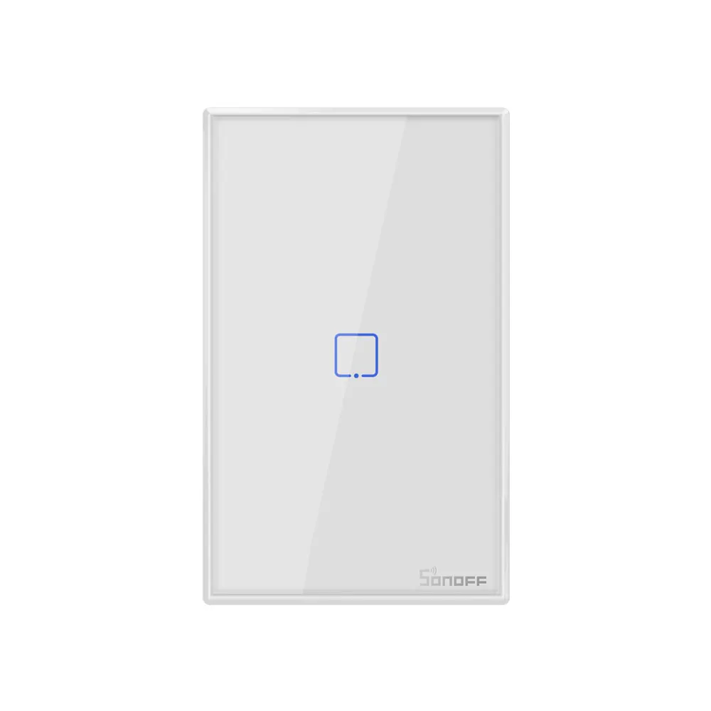 Интеллектуальный выключатель света Sonoff T2 1/2/3 интеллектуальная беспроводная(Wi-Fi) 2,4 ГГц Беспроводная панель Сенсорный настенный выключатель дистанционного Ctrl дома США ЕС штепсельная вилка британского стандарта