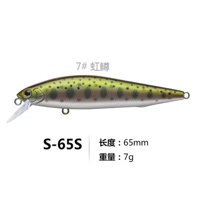 007 Fishing Lure hard bait minnow 80mm 10g 65mm 7g sinking long casting shovel Red-tailed squid yindao - Цвет: 007