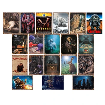 

Wild Animal Wolf Horse Pin Up Poster Iron Plate Paintings Metal Tin Sign Indoor Craft Decor For Bar Home Decoration Retro Plaque