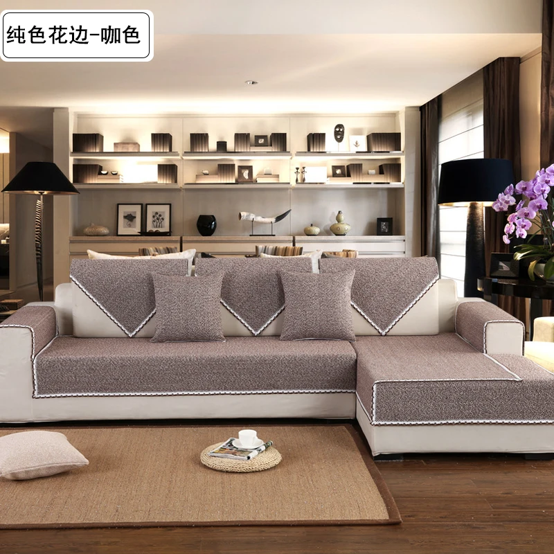 Элегантное бельё хлопок диван крышка гостиной Slipcover секционный угол крышка дивана цельный диван с подлокотниками полотенце скольжение