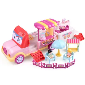

Kids Deformation Bus Model Exercise Hands-on Ability Girls Music Vehicle Interactive Added Interest Creative Toys Gift