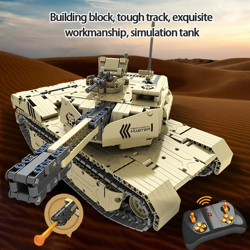 1276 шт. Technic RC серии 2,4G RC M1A2 Танк модель строительные блоки Совместимые военные танки из конструктора дистанционного управления игрушки для мальчиков