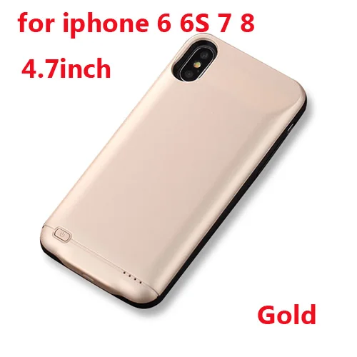 i6 i6s i7 i8 Gold Хит 10000 мАч чехол для зарядного устройства для iphone 6 6s 7 8 Plus внешний аккумулятор чехол для зарядки для iphone X XS Max XR 6 s Чехол для аккумулятора - Цвет: i6 i6s i7 i8 Gold